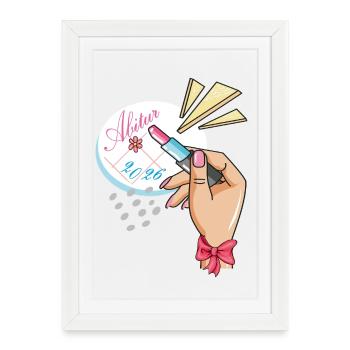 Abitur 2026 - Affiche encadrée (27 × 37 cm) - blanc - Devant