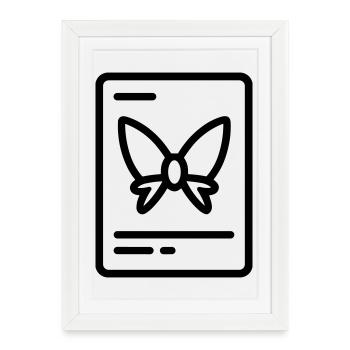 Carte jeu collection - Affiche encadrée (27 × 37 cm) - blanc - Devant