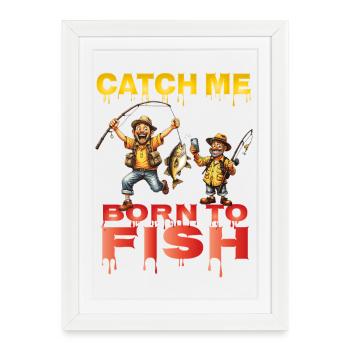 Catch_me_ - Affiche encadrée (27 × 37 cm) - blanc - Devant