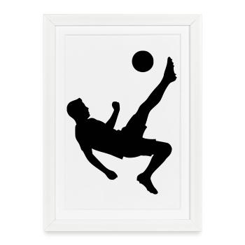 Footballer Jersey Coat of Arms Building Block - Framed poster (27 × 37 cm) - white - Front