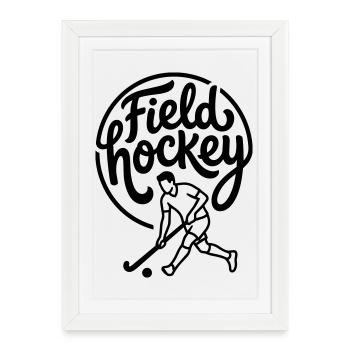 Hockey - Affiche encadrée (27 × 37 cm) - blanc - Devant