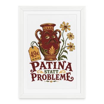 Patine au lieu de problèmes - Affiche encadrée (27 × 37 cm) - blanc - Devant