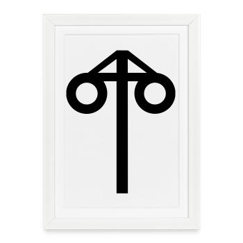 Midsummer magical tree - Framed poster (27 × 37 cm) - white - Front