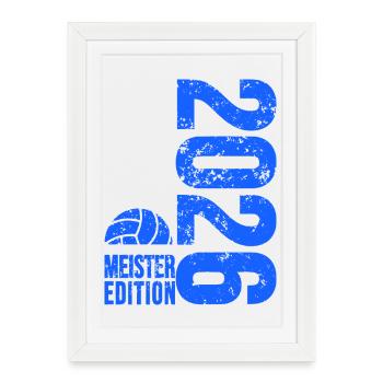 Maillot Volleyball Master 2026, bleu, sweat à capuche, tasse - Affiche encadrée (27 × 37 cm) - blanc - Devant