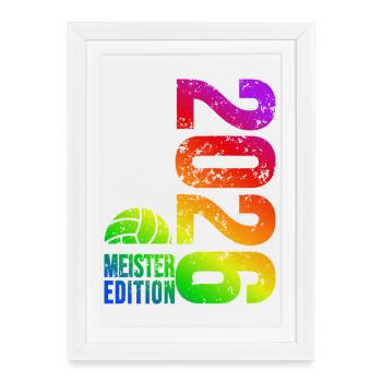 Volleyball Master Shirt 2026, rainbow bag - Framed poster (27 × 37 cm) - white - Front