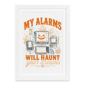 Infirmière Infirmière Halloween - Affiche encadrée (27 × 37 cm) - blanc - Devant
