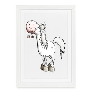 Dreamy Horse - Horses - Pony - Framed poster (27 × 37 cm) - white - Front