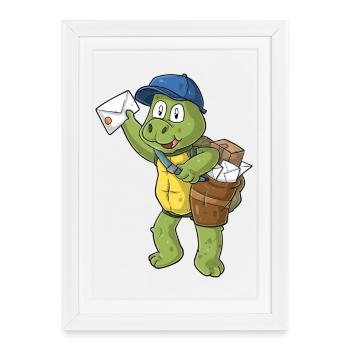 Facteur - Affiche encadrée (27 × 37 cm) - blanc - Devant