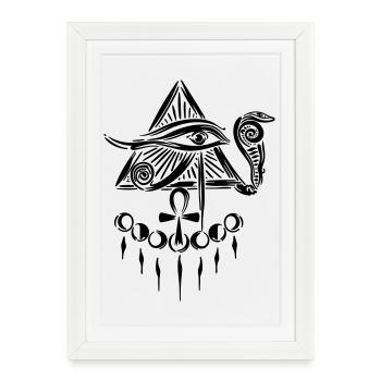Œil d’Horus Œil d’Horus - Affiche encadrée (27 × 37 cm) - blanc - Devant