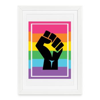 Mois de la fierté LGBT - Pride Lives Matter - Affiche encadrée (27 × 37 cm) - blanc - Devant