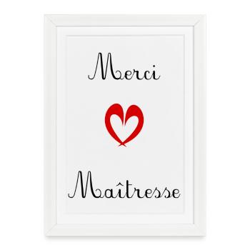 MISTRESS. THANK YOU. THANK YOU MISTRESS. GIFT - Framed poster (27 × 37 cm) - white - Front