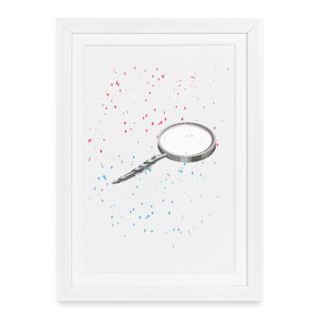 Loupe Loupe - Affiche encadrée (27 × 37 cm) - blanc - Devant