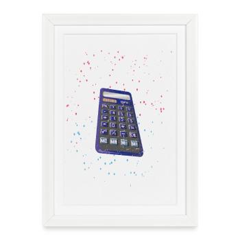 Calculatrice Calculatrice | Calculatrice - Affiche encadrée (27 × 37 cm) - blanc - Devant