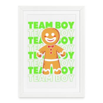 Team Boy Christmas - Framed poster (27 × 37 cm) - white - Front