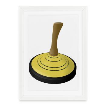 2025-STOCK GLACE-jaune - Affiche encadrée (27 × 37 cm) - blanc - Devant