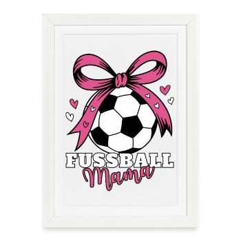 Maman Soccer - Affiche encadrée (27 × 37 cm) - blanc - Devant