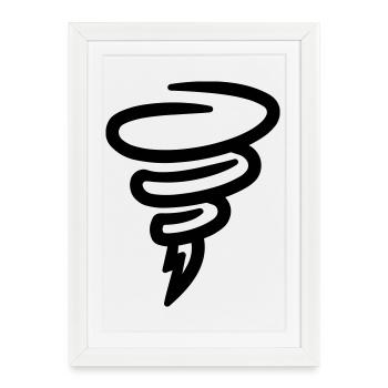 tornado - Framed poster (27 × 37 cm) - white - Front