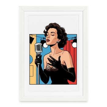 Glamorous stage voice - Framed poster (27 × 37 cm) - white - Front