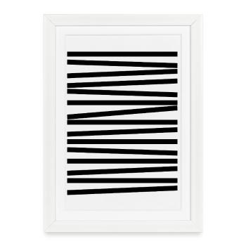 geometric lines design - Framed poster (27 × 37 cm) - white - Front
