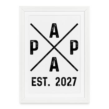 Papa est 2027 - Framed poster (27 × 37 cm) - white - Front