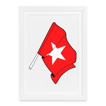 Fiers de Maastricht - Affiche encadrée (27 × 37 cm) - blanc - Devant