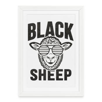 Black Sheep : Déclaration rétro cool - Affiche encadrée (27 × 37 cm) - blanc - Devant