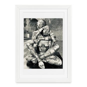 Duo body geometry - Framed poster (27 × 37 cm) - white - Front