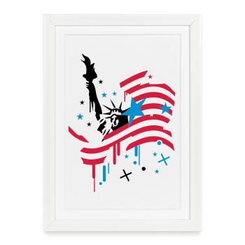 bienvenue - Affiche encadrée (27 × 37 cm) - blanc - Devant