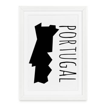 portugal - Affiche encadrée (27 × 37 cm) - blanc - Devant