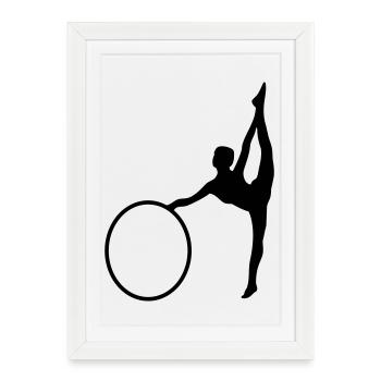 Gymnastique rythmique - Affiche encadrée (27 × 37 cm) - blanc - Devant
