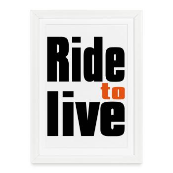Bikers - Framed poster (27 × 37 cm) - white - Front