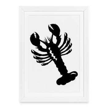 Un homard - Affiche encadrée (27 × 37 cm) - blanc - Devant