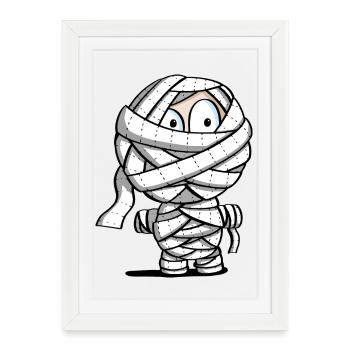 Ce jeux de papier de toilette toujours - Momie - Anniversaire - Affiche encadrée (27 × 37 cm) - blanc - Devant