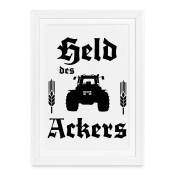 Héros du redresseur de champ - Affiche encadrée (27 × 37 cm) - blanc - Devant