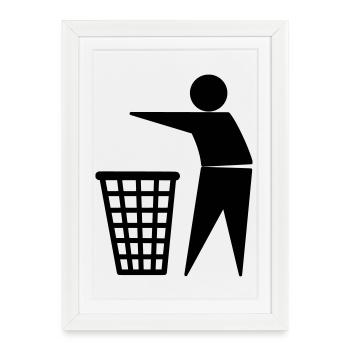 Trash / Garbage - Framed poster (27 × 37 cm) - white - Front