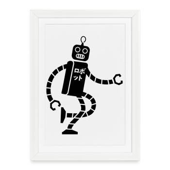 robot - Affiche encadrée (27 × 37 cm) - blanc - Devant