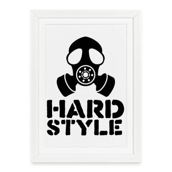 hardstyle - Affiche encadrée (27 × 37 cm) - blanc - Devant