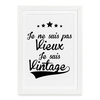 Vintage_FR_H - Affiche encadrée (27 × 37 cm) - blanc - Devant