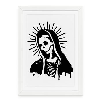 2192215 113811720 La Vierge prie - Affiche encadrée (27 × 37 cm) - blanc - Devant