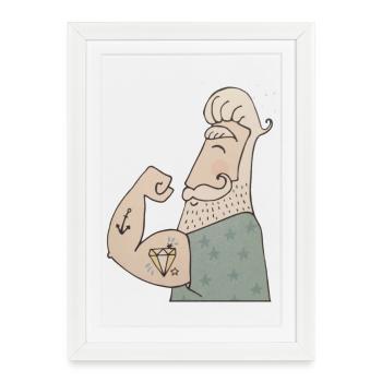 Marin - Affiche encadrée (27 × 37 cm) - blanc - Devant