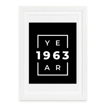 1963 Anniversary Digital Design - Framed poster (27 × 37 cm) - white - Front
