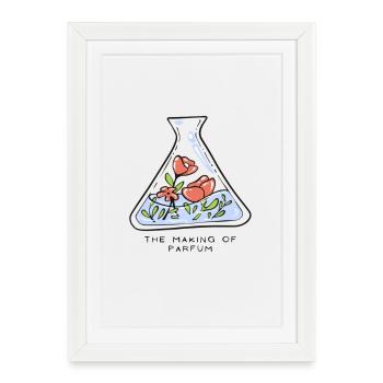 The making of parfum - Affiche encadrée (27 × 37 cm) - blanc - Devant