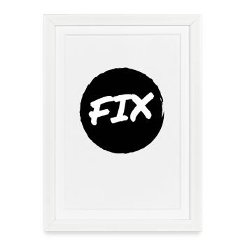 Fix - 100 % sécurisé, fix hoit Oida ;-) - Affiche encadrée (27 × 37 cm) - blanc - Devant