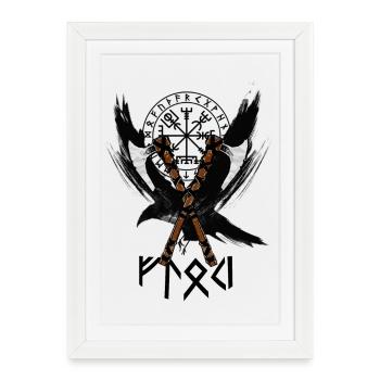 Les Vikings - Affiche encadrée (27 × 37 cm) - blanc - Devant