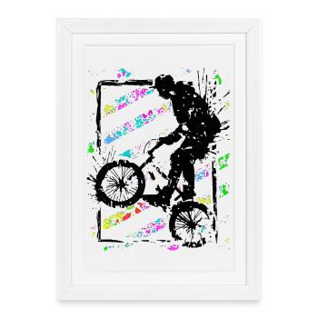 BMX Bike | BMX Bike | Jump - Framed poster (27 × 37 cm) - white - Front