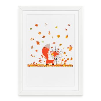 Automne - Affiche encadrée (27 × 37 cm) - blanc - Devant