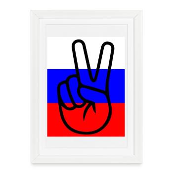 Paix avec la Russie - Affiche encadrée (27 × 37 cm) - blanc - Devant