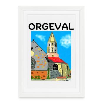 Orgeval, Yvelines, Versailles - Affiche encadrée (27 × 37 cm) - blanc - Devant
