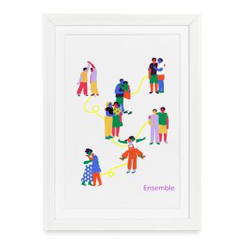 Danse - Affiche encadrée (27 × 37 cm) - blanc - Devant