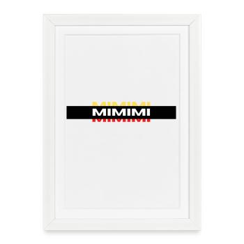 MIMIMI Tricolor Logo - Framed poster (27 × 37 cm) - white - Front